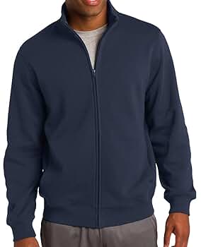 スウェット・トレーナー STONE Zipper Sleeve Pocket Fleece Man to Man Navy 610 Upscale Men's Athletic Full Zip Fleece Sweatshirt - Navy